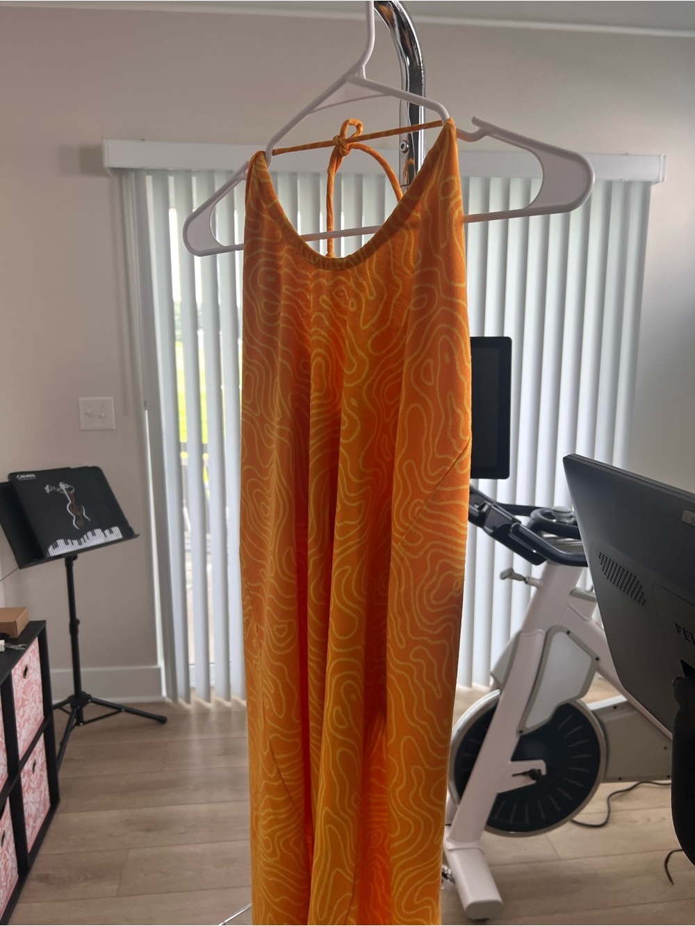 Zara Women’s Orange Halter Maxi Dress